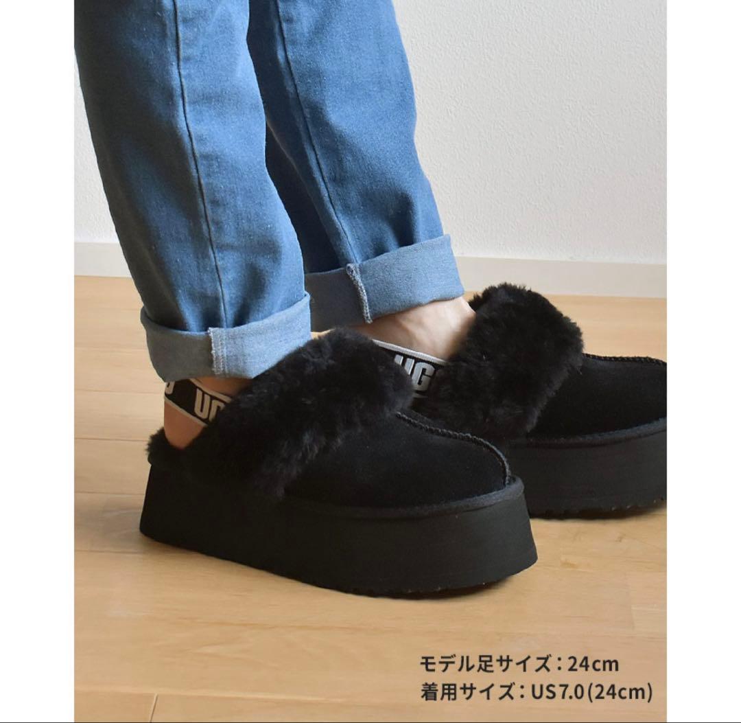 最終値下げ！ UGG ファンケット サンダル BLK 7 (24)