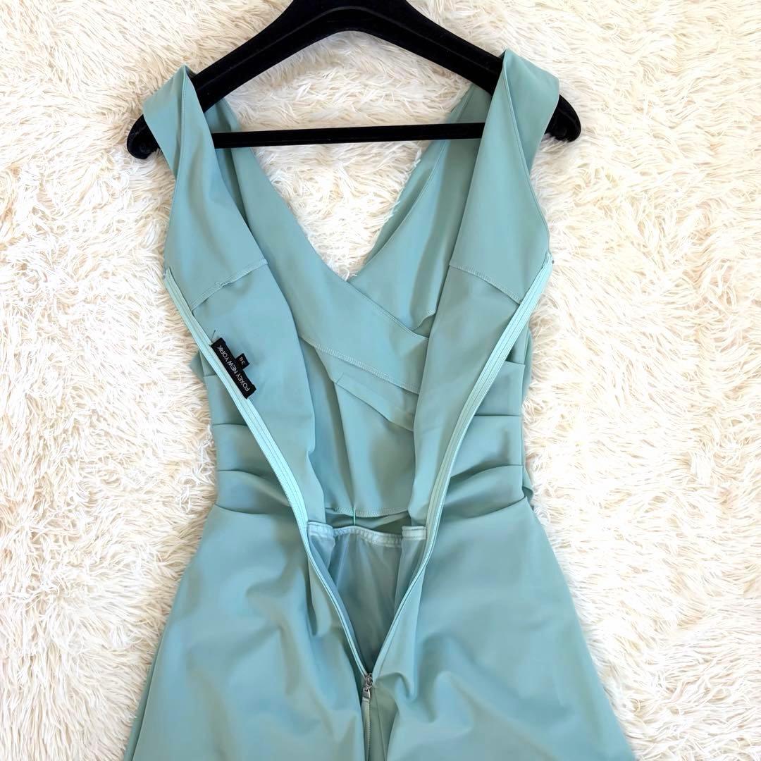 美品✨️フォクシーニューヨーク バルーンワンピース ロング カシュクール グリーン