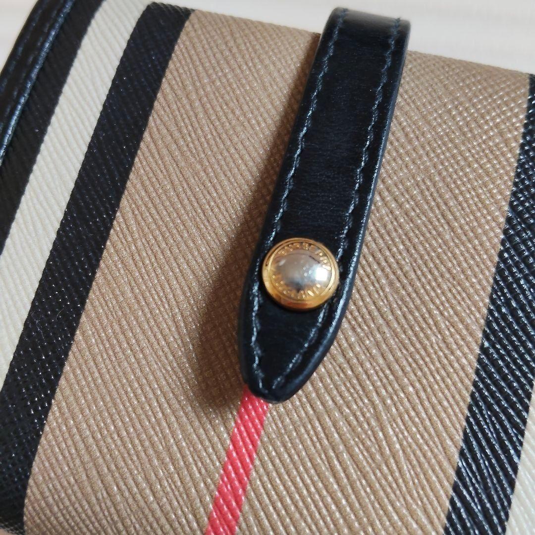 BURBERRY ノバチェック ストライプ 三つ折り財布 バーバリー ミニ財布