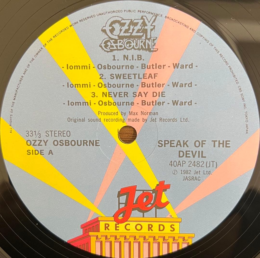 【2LP/帯付】Ozzy Osbourne Speak Of The Devil