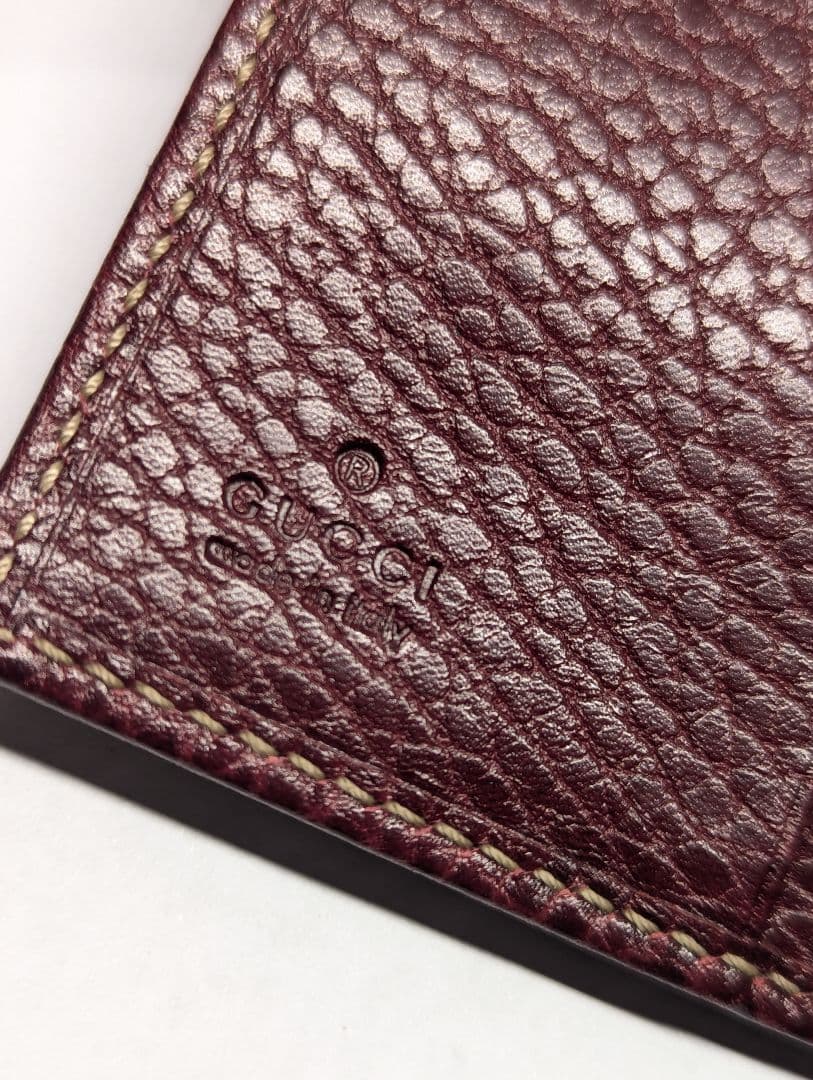 GUCCI グッチ 二つ折り 財布 GGキャンバス シェリーライン