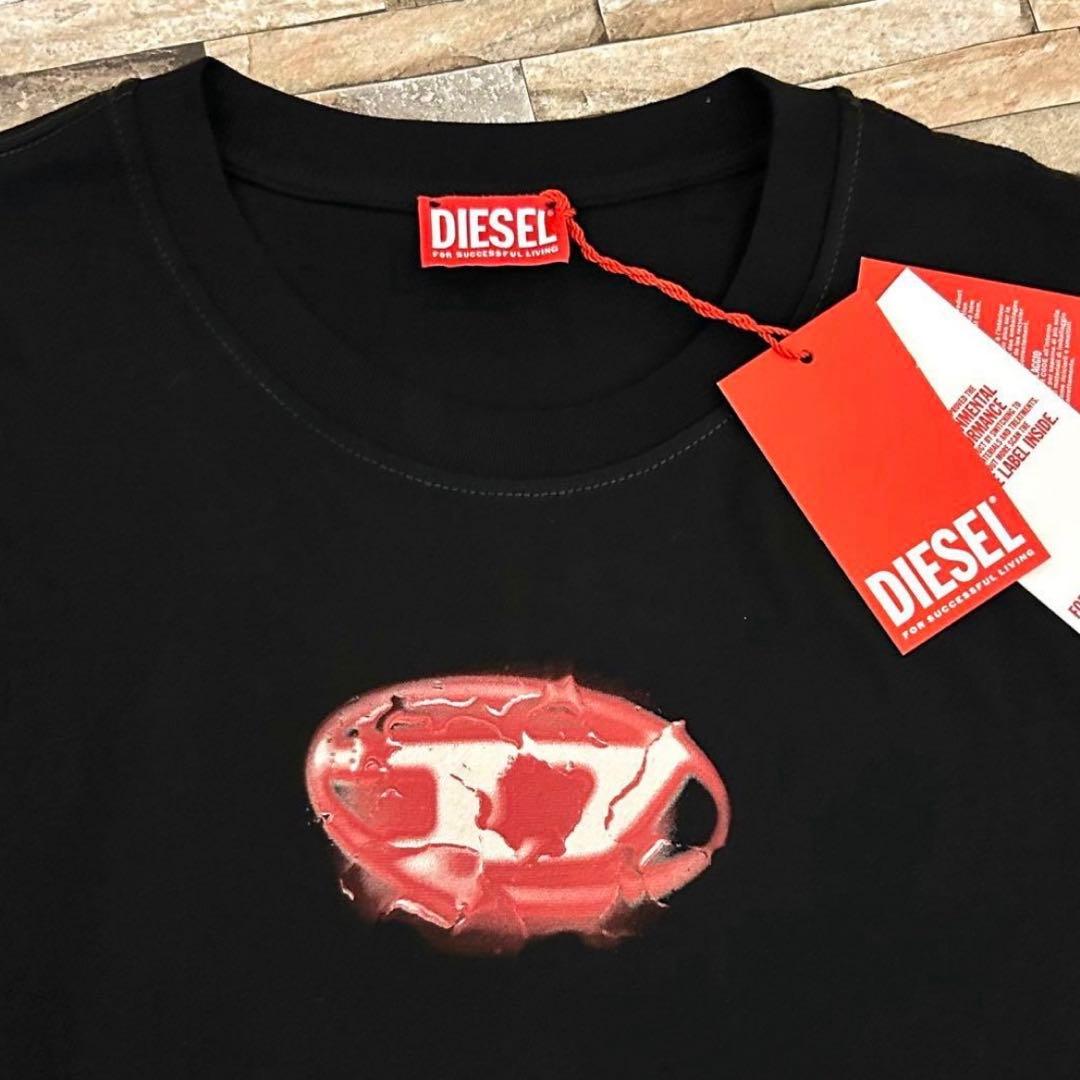 【新品】DIESEL ディーゼル／ビッグオーパルDロゴ Tシャツ カットソー L
