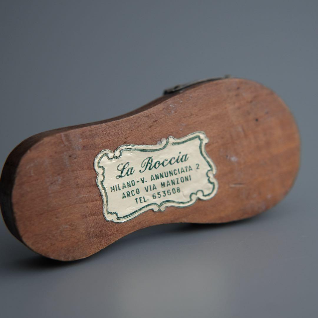 1950年イタリア 銀製オブジェ La Roccia ミニチュア下駄型