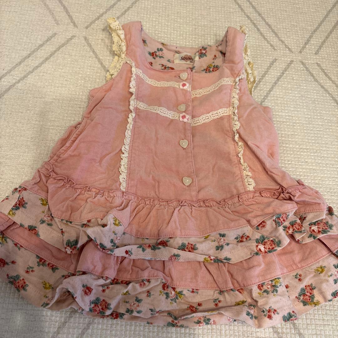 花柄フリルワンピース 80㎝