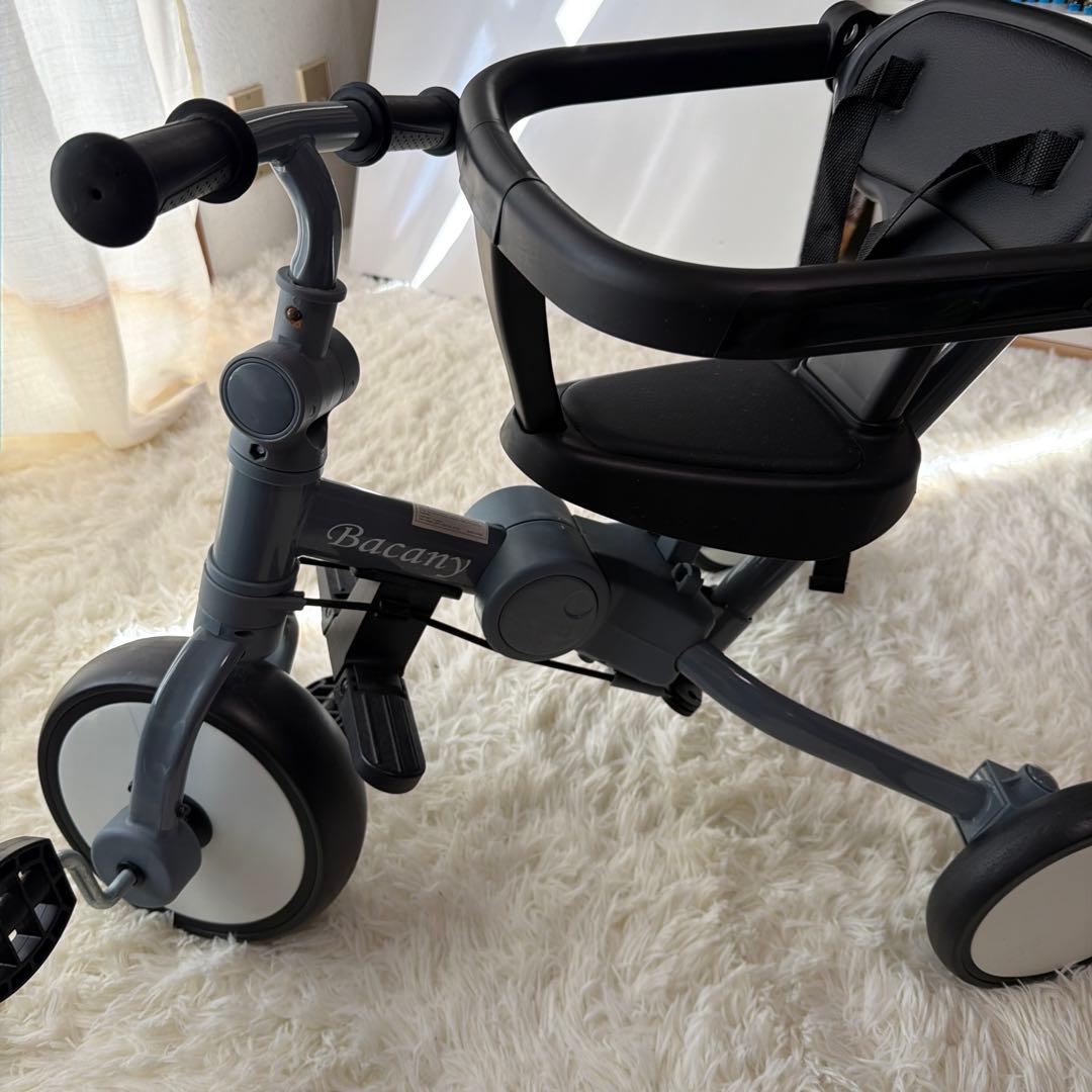 【美品】　子供用三輪車　7in1 折りたたみ　手押し棒　1歳-6歳　幼児用