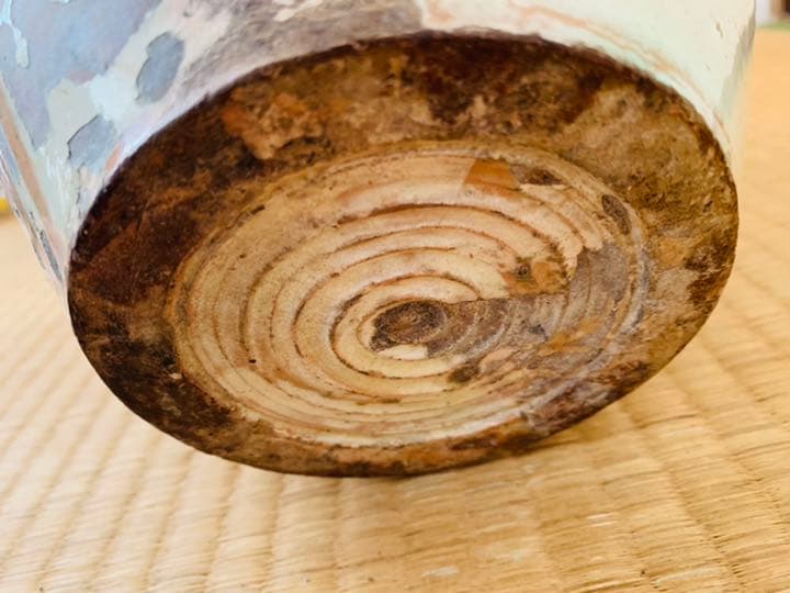 江戸時代三耳牡丹模様壺