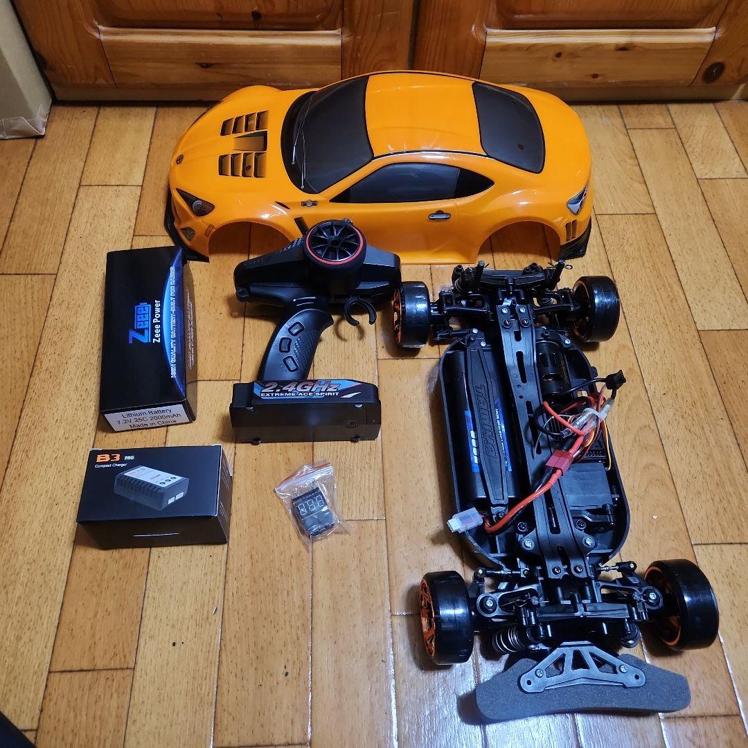 タミヤ ドリフト ラジコン フルセット　TT01　　橙色　86 ボディ　tt02