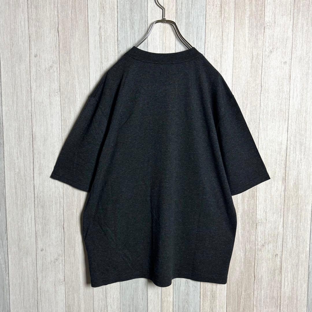 2972【未使用・タグ付・希少デザイン】アミ エンブレム刺繍ロゴ 半袖 Tシャツ