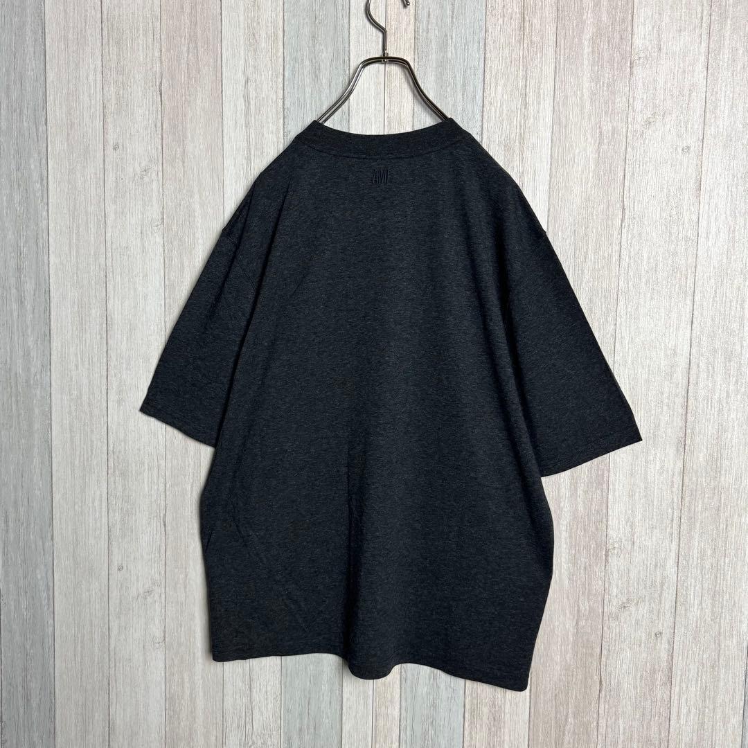 2972【未使用・タグ付・希少デザイン】アミ エンブレム刺繍ロゴ 半袖 Tシャツ