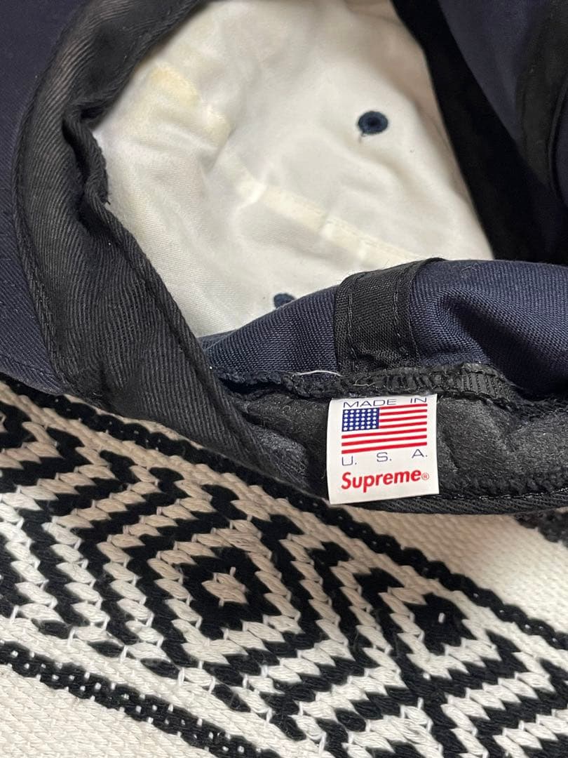 supreme Fuji着用 New York キャップ ネイビー レインボー