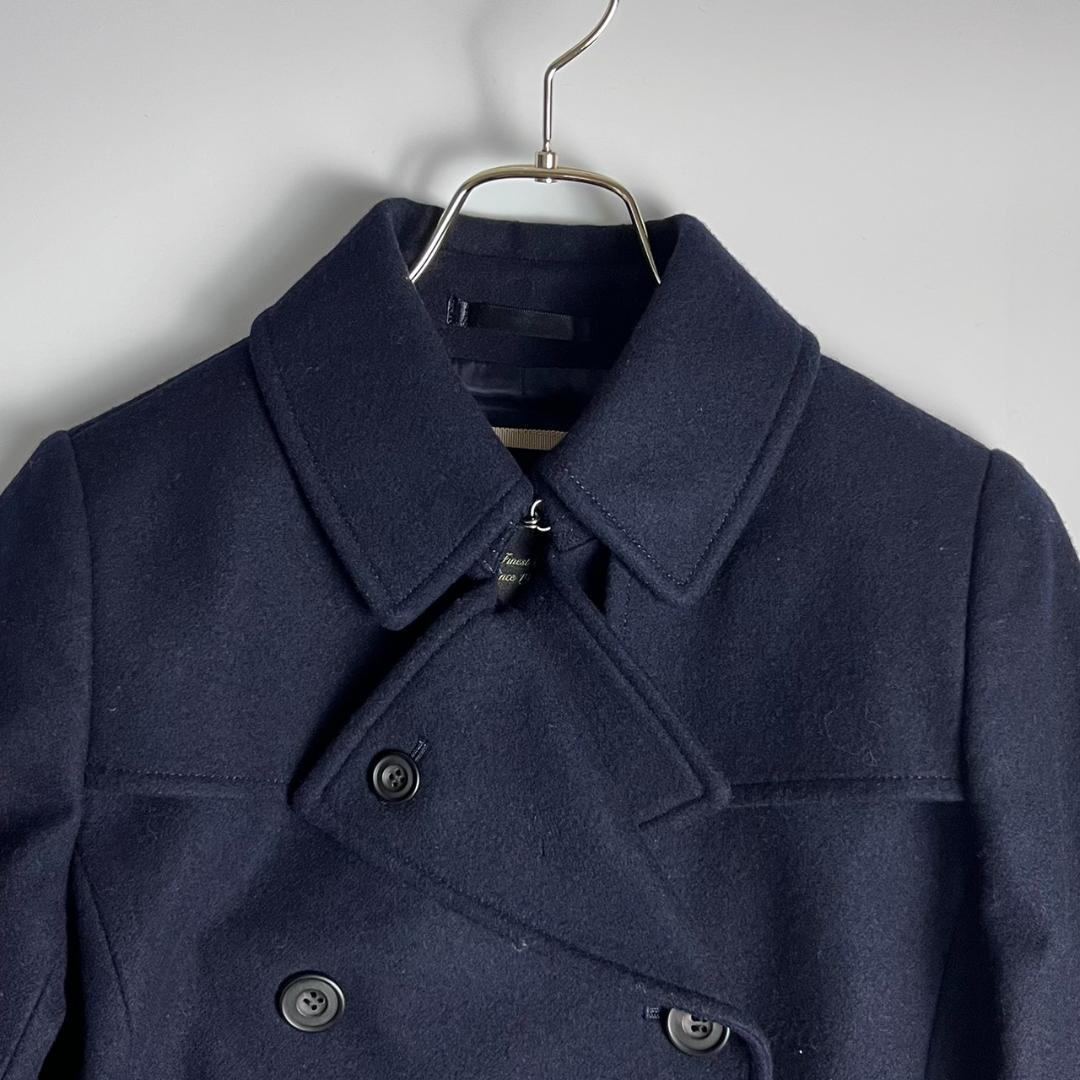 美品　SANYO COAT　サンヨー　ウール　トレンチコート　ネイビー　38