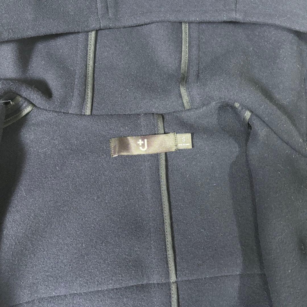 ユニクロ +J ウール オーバーサイズ ダッフルコート ネイビー UNIQLO