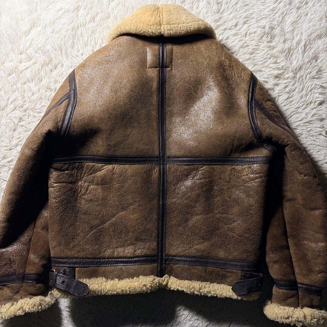 【米国製】schott フライトジャケット　B-3 羊革　ムートン　ボア　40