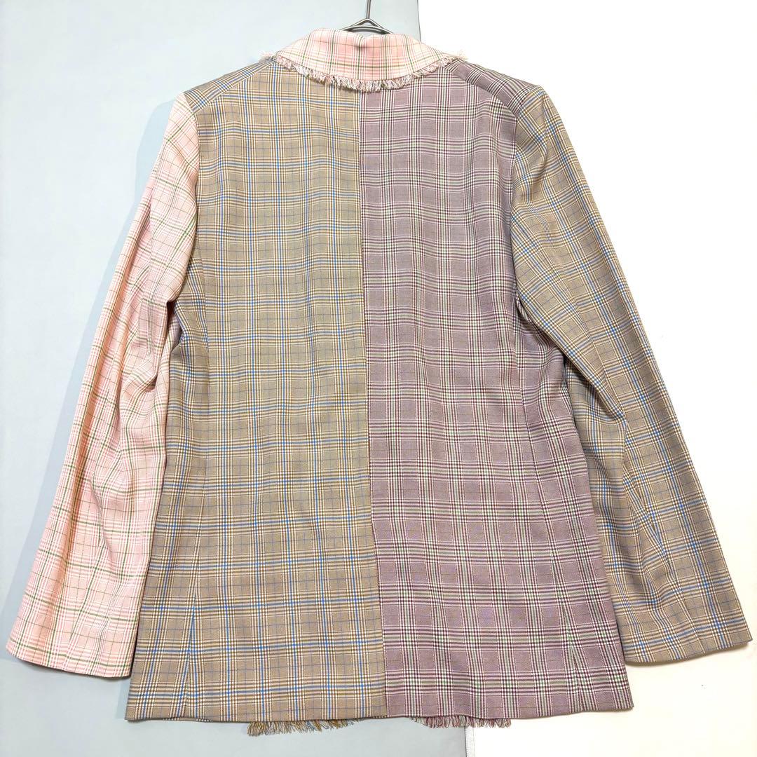 【新品未使用】VIVIENNETAMフリンジパッチワークジャケット　チェック