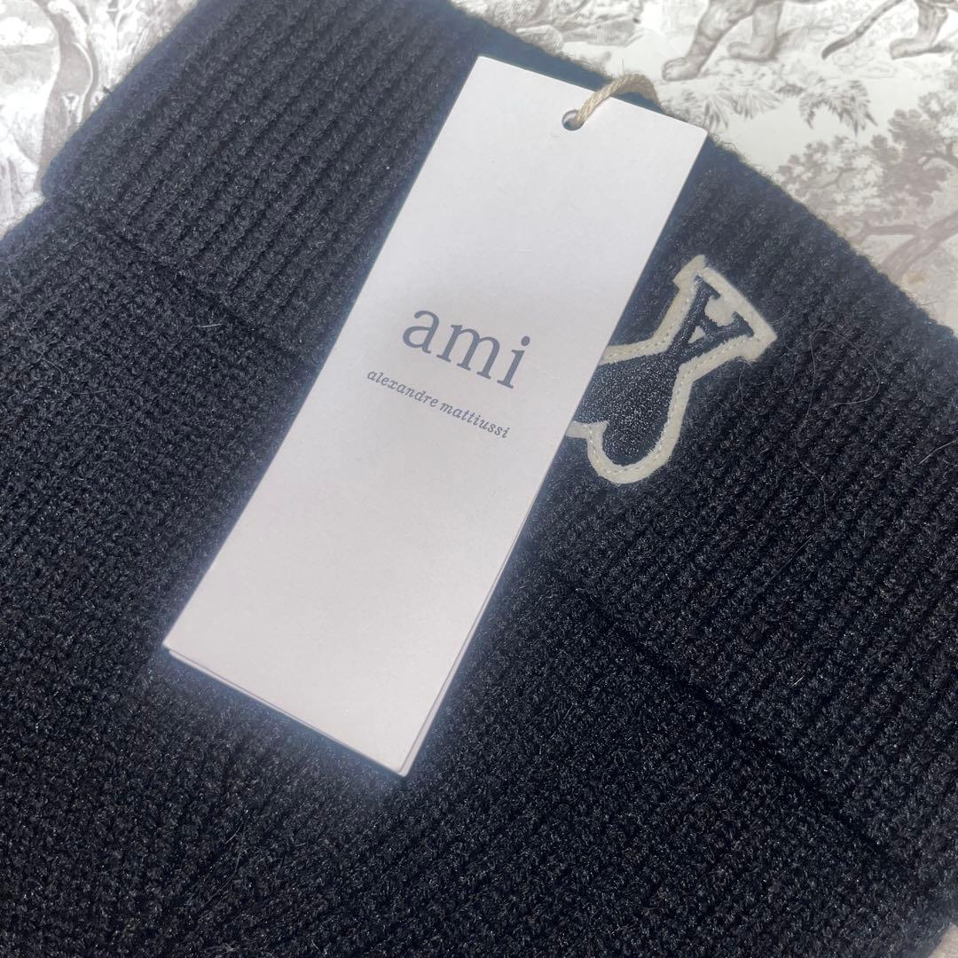 AMI PARIS アミパリス ニット帽 ビーニー ブラック 新品タグ付き