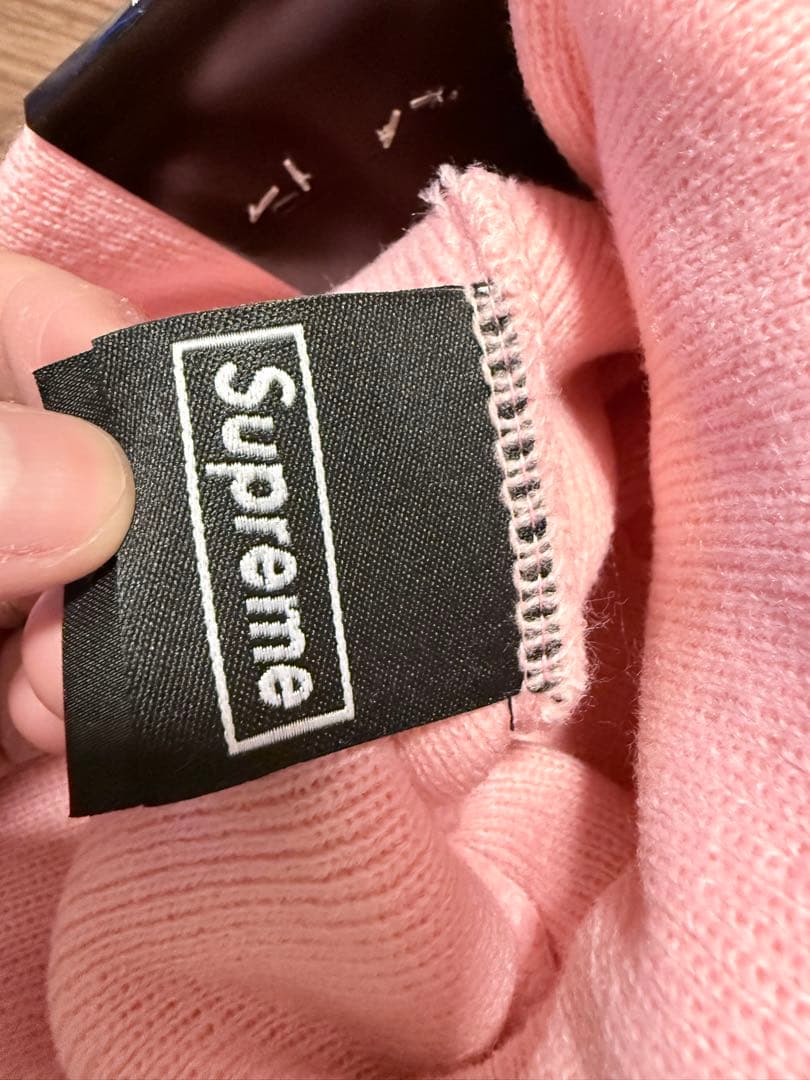 Supreme New Era box Logo Beanie ピンク