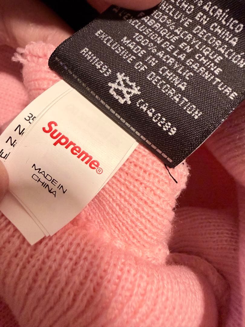 Supreme New Era box Logo Beanie ピンク