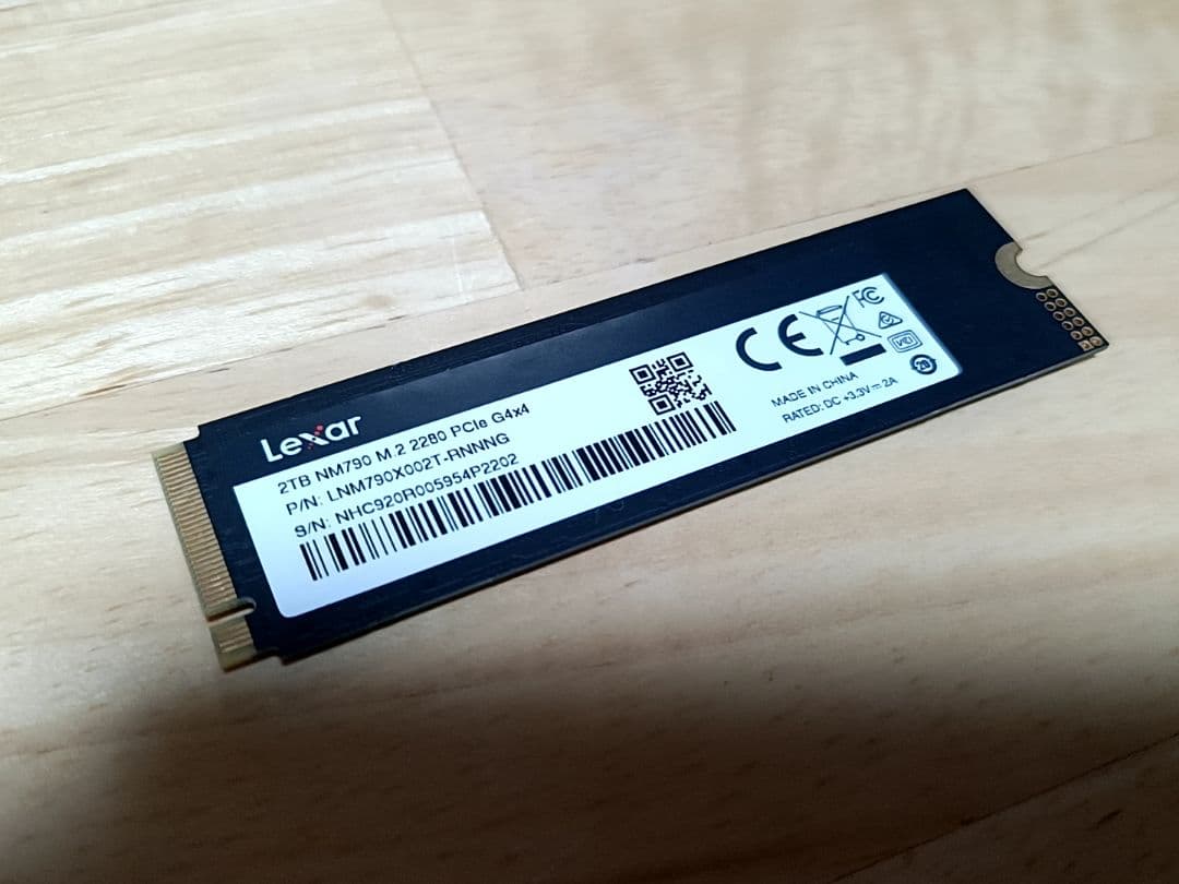 Lexar M.2 SSD 2TB NVMe DRAMレス NM790 レキサー