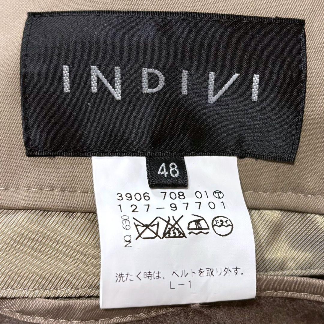 極美品✨ INDIVI トレンチコート ライナー付き Aライン 48サイズ