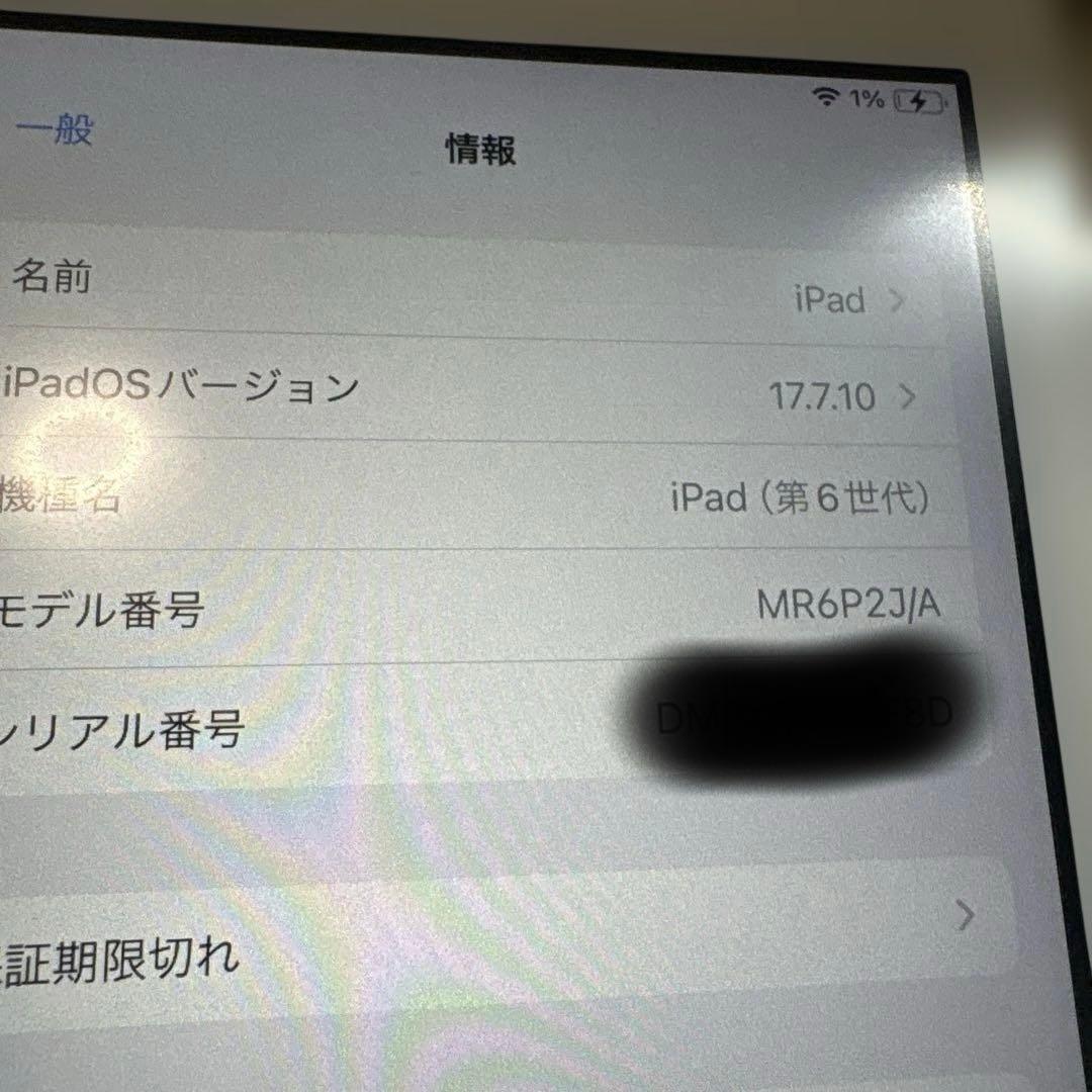 Apple iPad (第6世代) シルバー 中古