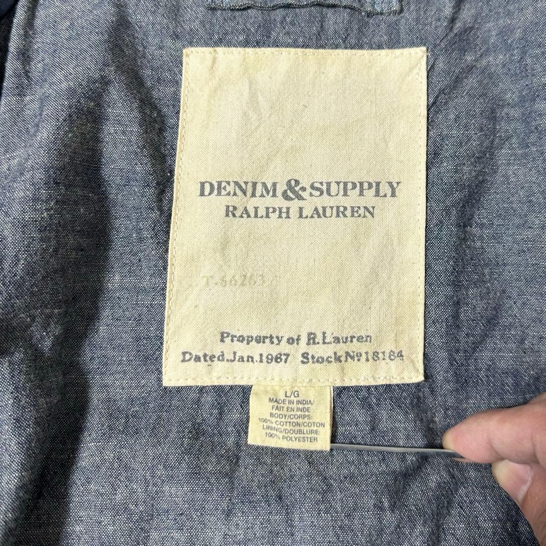 10s DENIM&SUPPLY ラルフローレン パッチワーク フードジャケット