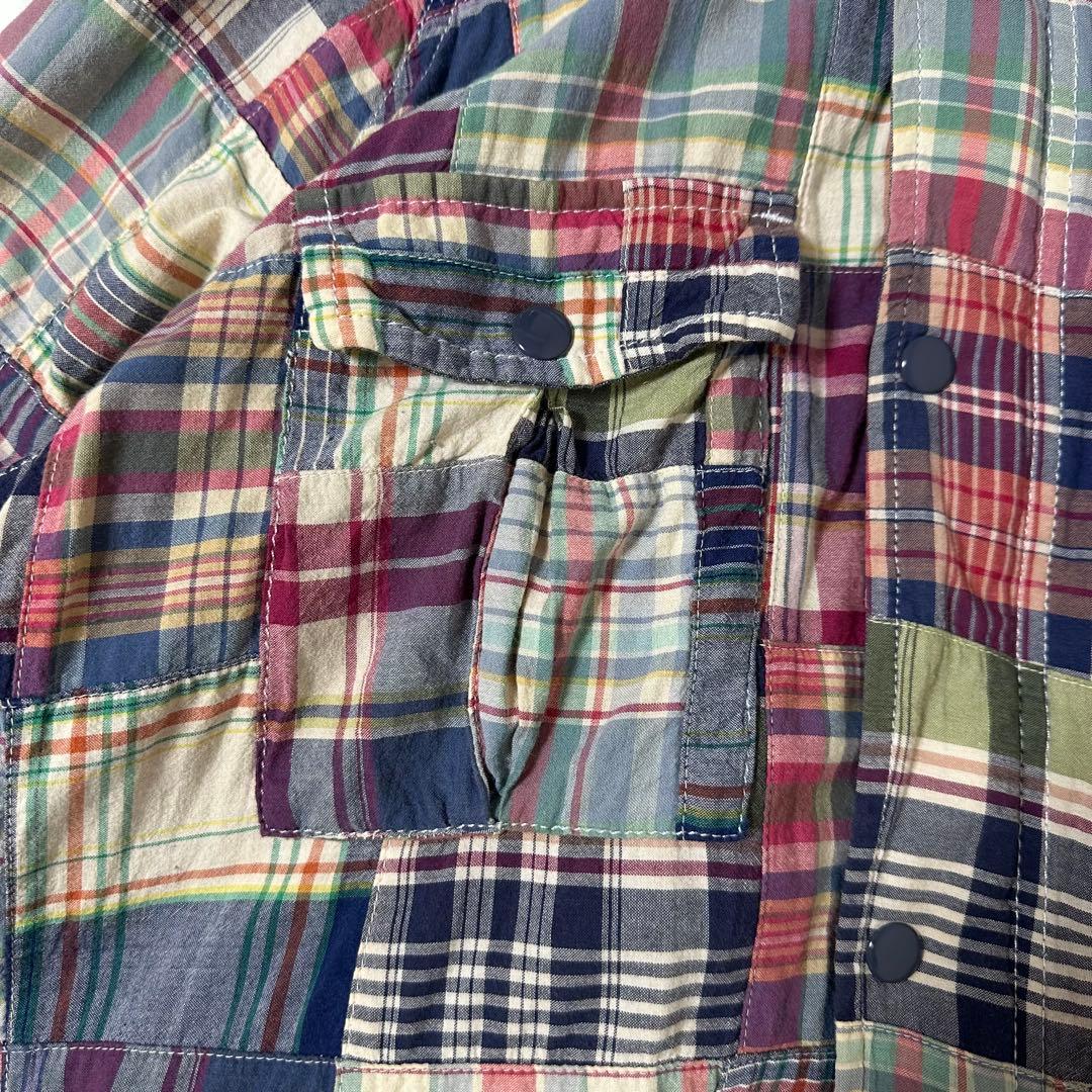 10s DENIM&SUPPLY ラルフローレン パッチワーク フードジャケット