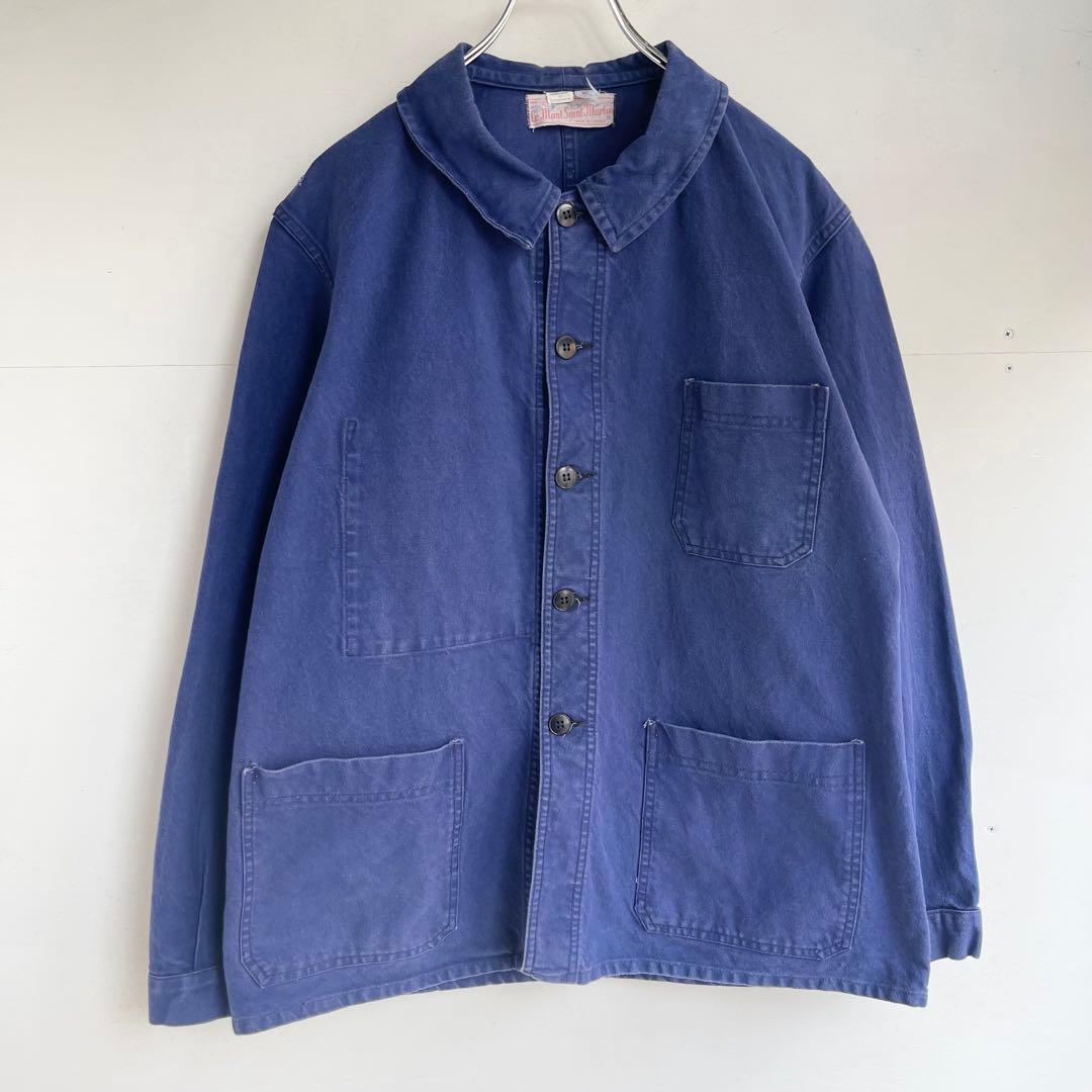 70s フレンチ カバーオール ヴィンテージ ユーロ ワークジャケット 古着