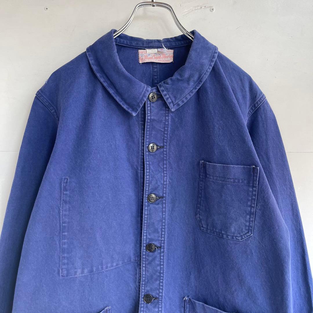 70s フレンチ カバーオール ヴィンテージ ユーロ ワークジャケット 古着