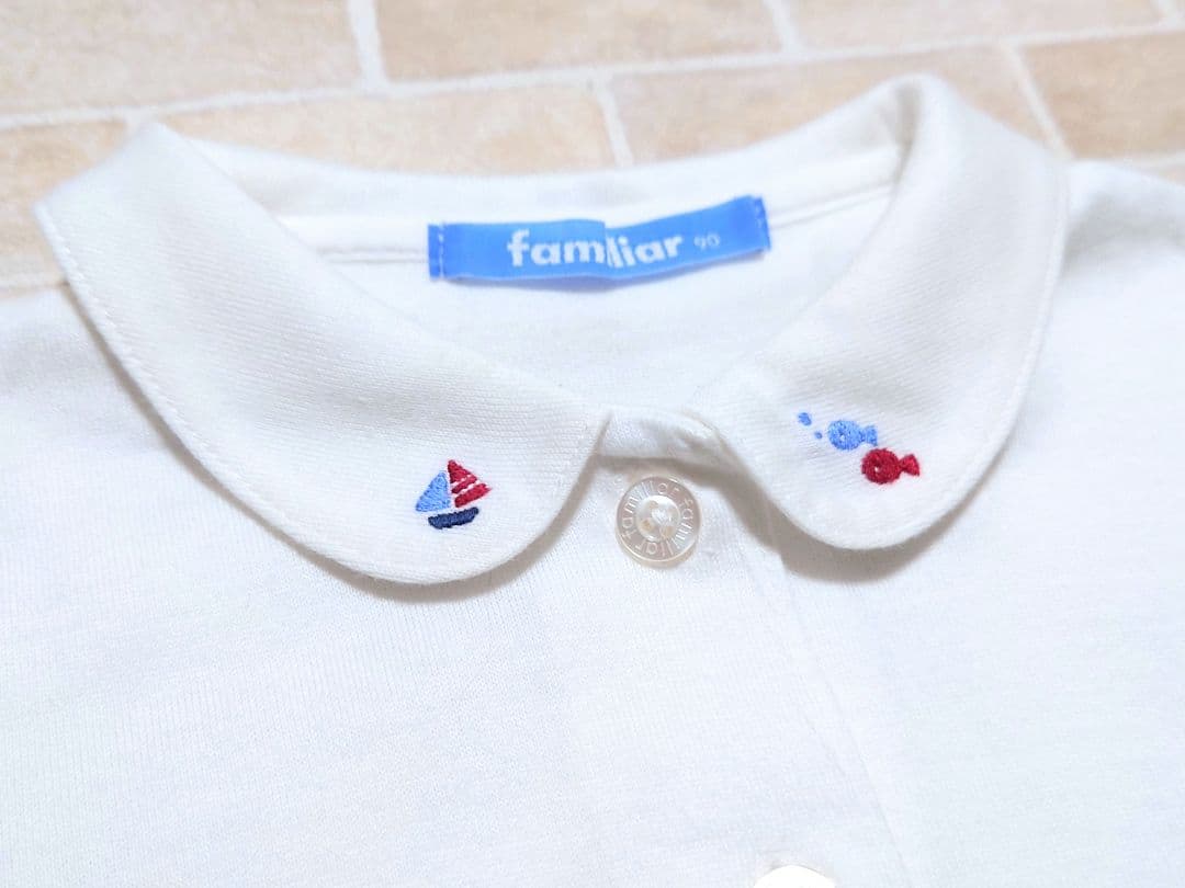 美品　ファミリア　familiar　ジャンパースカート　ブラウス　セット　90