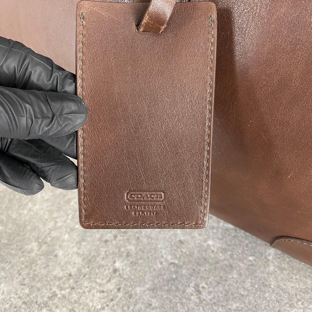 COACH コーチ ボストンバッグ 2way オールレザー　5404 ブラウン