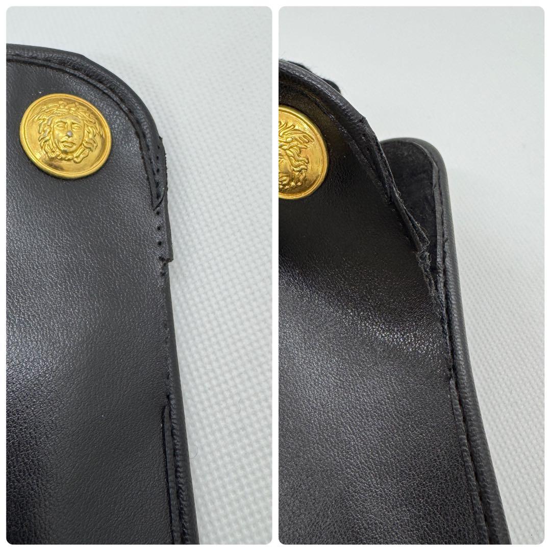 美品 VERSACE ヴェルサーチ サングラス ブラック ロゴ ケース付