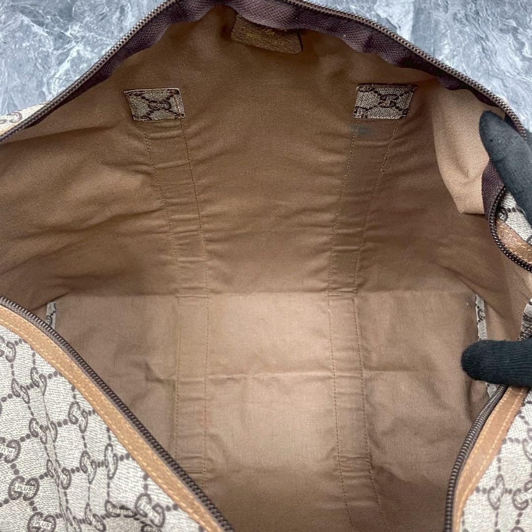 【美品】GUCCI グッチ　ボストンバッグ　GGスプリーム　グッチプラス　大容量
