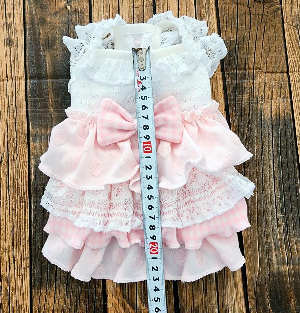 らな様❤さくら♡ピンク♡4段ティアード♡ハンドメイド犬服♡