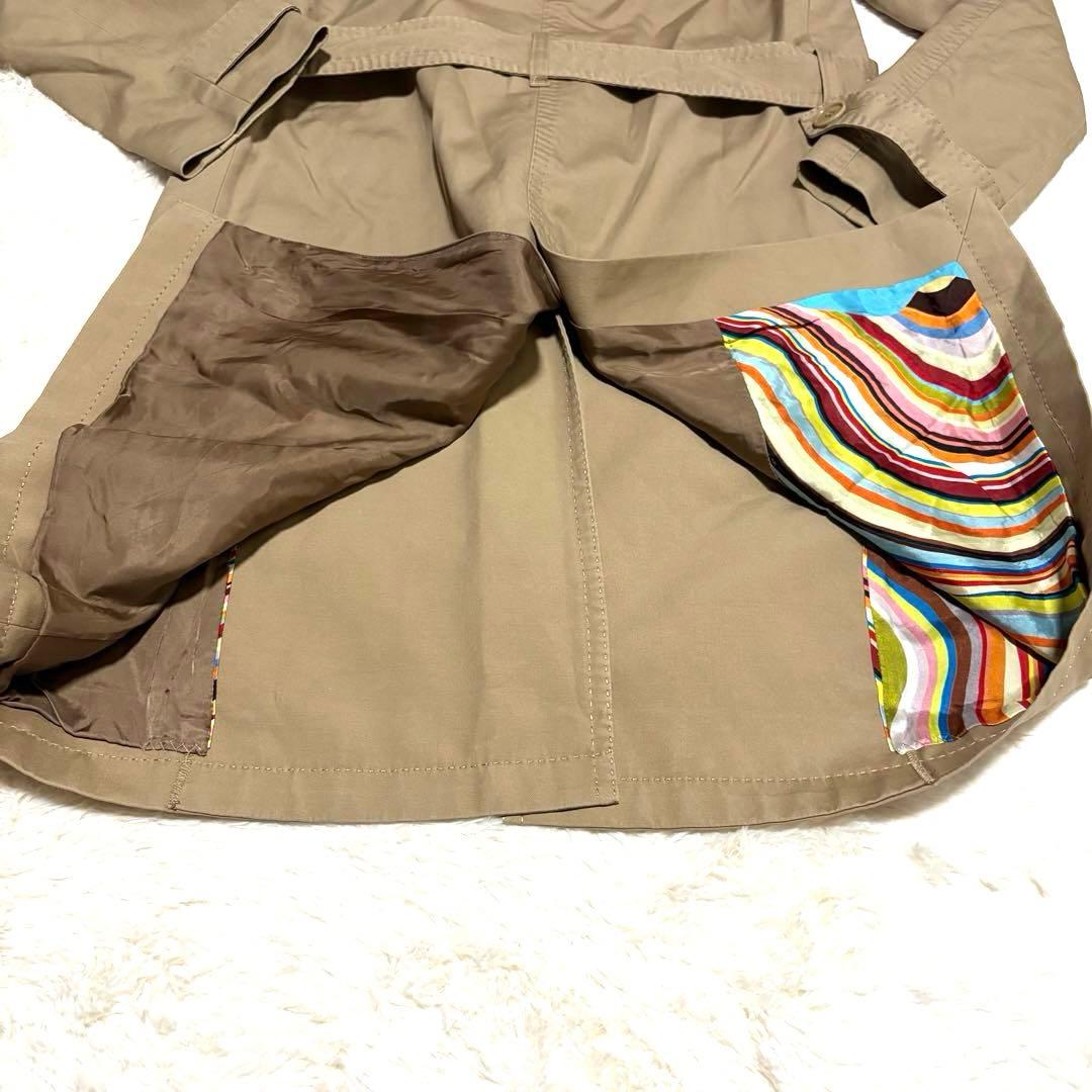 美品 Paul Smith BLACK ポールスミス トレンチコート ベージュ