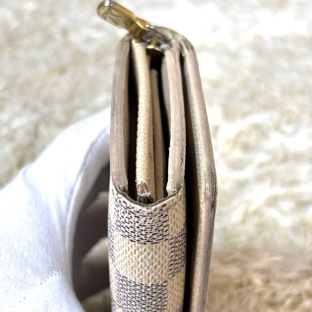 ルイ ヴィトン ダミエ アズール トレゾール 二つ折り財布 N61744