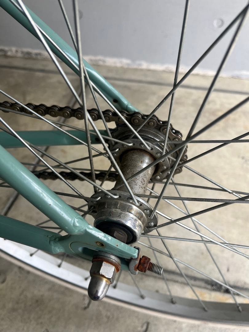 tokyobike 26 ブルーグリーン シングル カゴ付