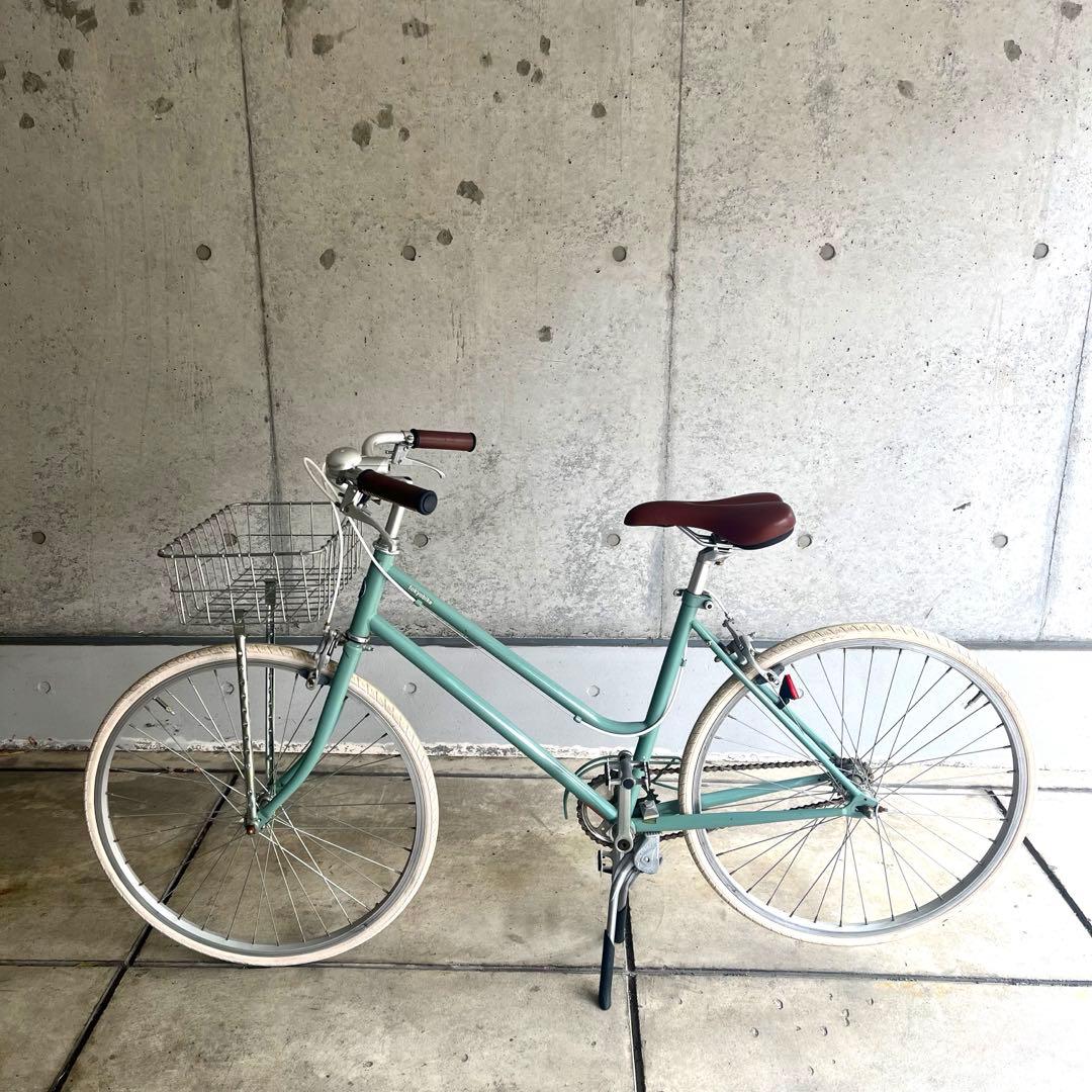 tokyobike 26 ブルーグリーン シングル カゴ付