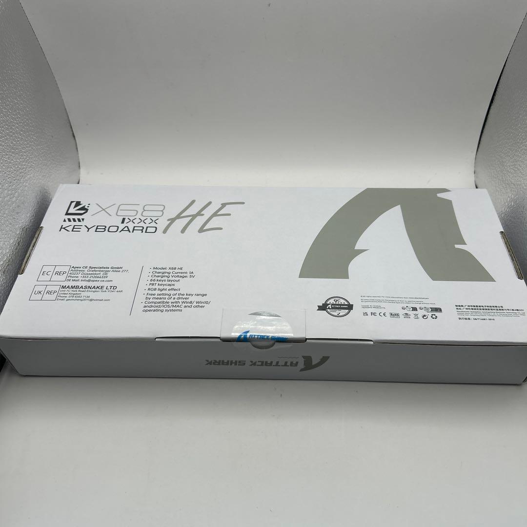 【新品未開封】ATTACK SHARK X68 HE RGBラピッドトリガー 白