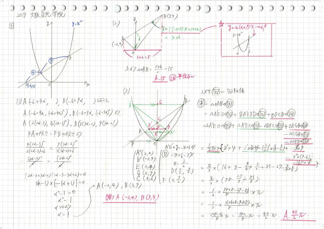 限定3割引 塾講師オリジナル数学解説 大阪星光 高校入試 過去問 2018-23