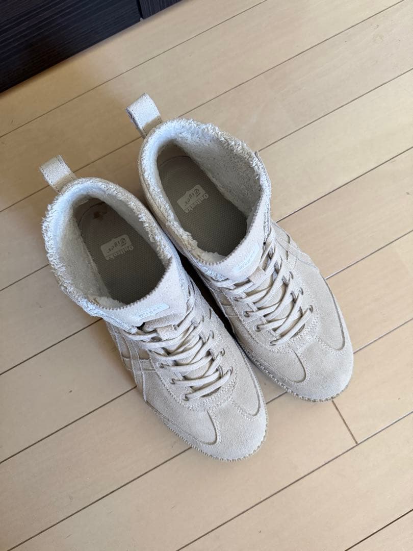 Onitsuka Tiger ベージュ スエード ハイカットブーツ