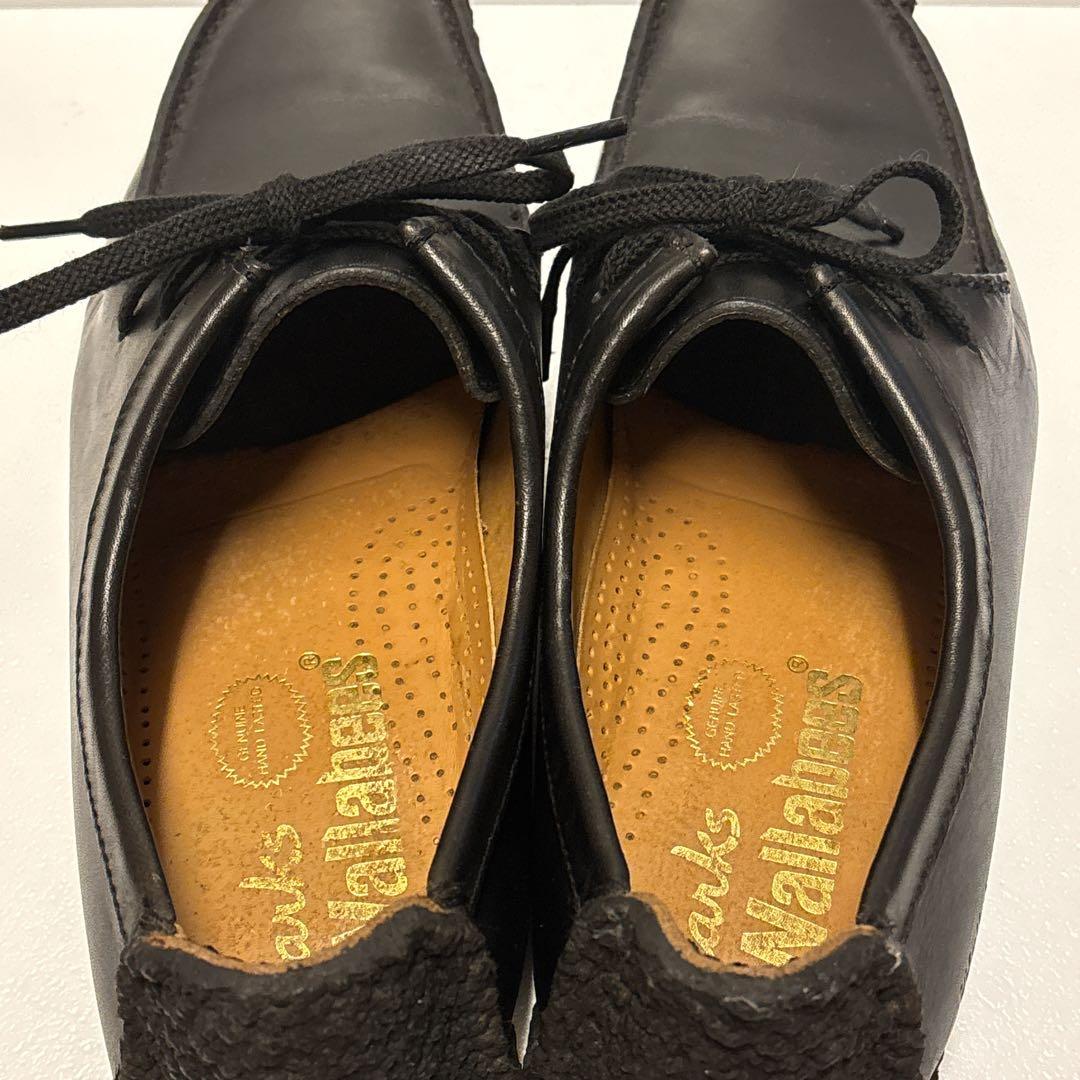 美品【CLARKS】クラークス ナタリー ワラビー レザー ブラック 8 1/2