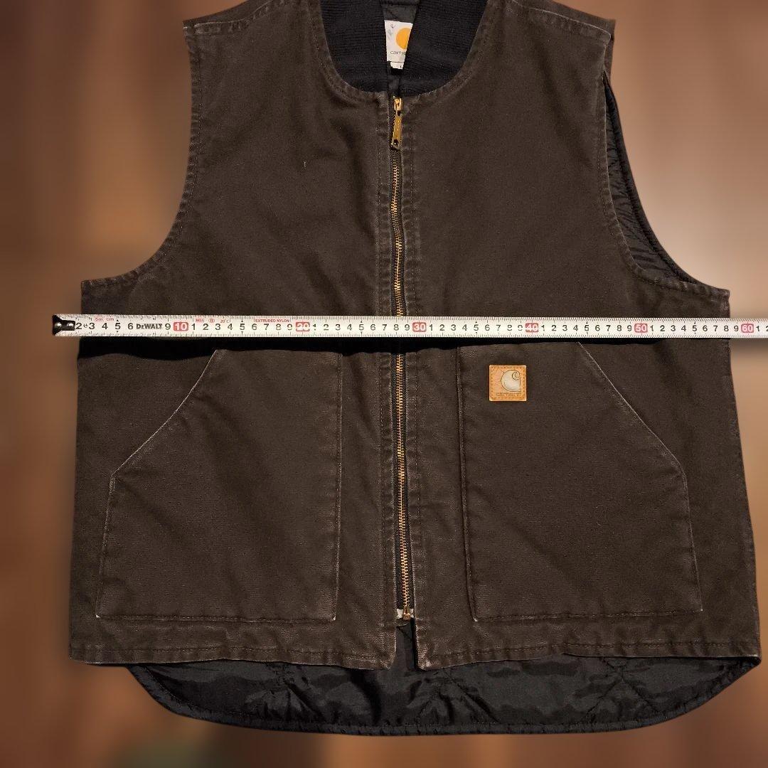 Carhartt ダークブラウン ベスト Lサイズ　dkb