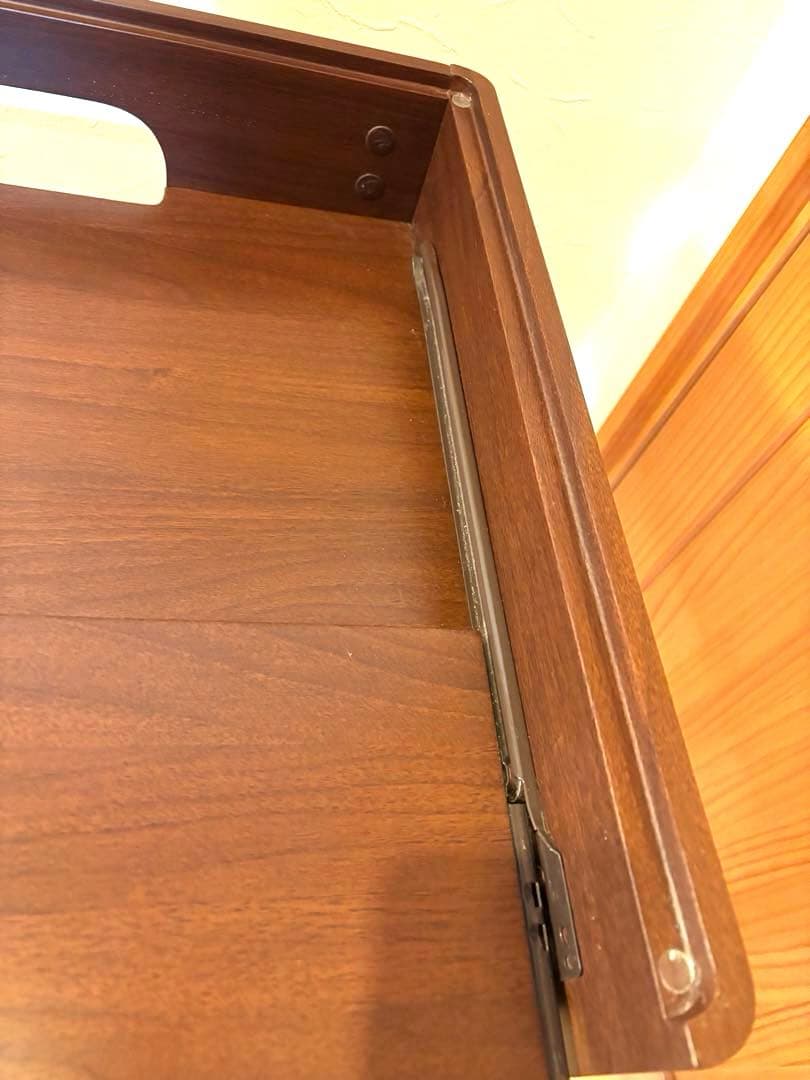 PCデスク　ダークブラウン　木製デスク