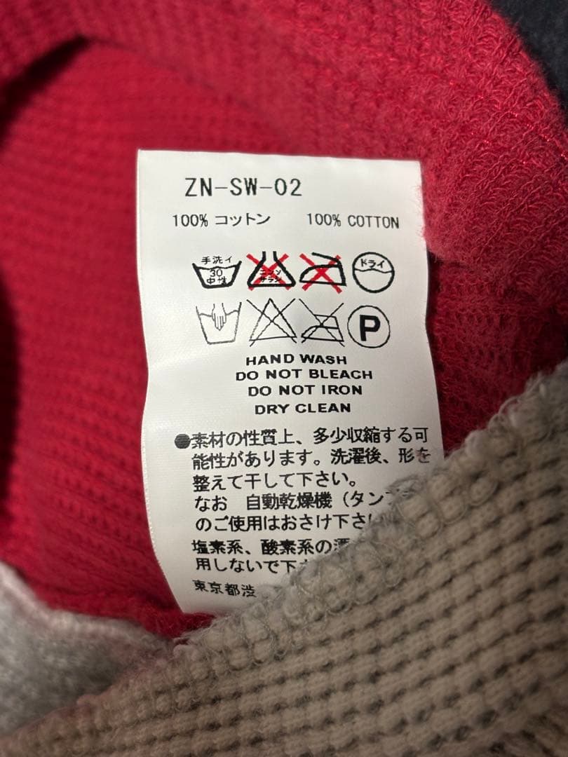 活動休止 FACETASM 希少アーカイブ 変形ビッグワッフル 赤 グレー M