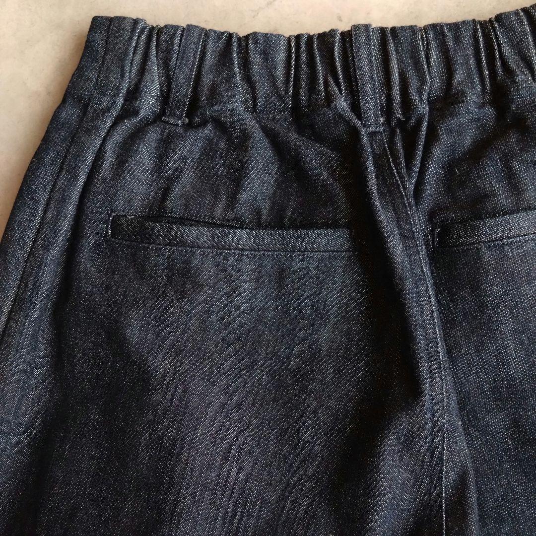 美品✨️パラスパレス ワイドデニムパンツ 濃紺 インディゴ コットン 洗える