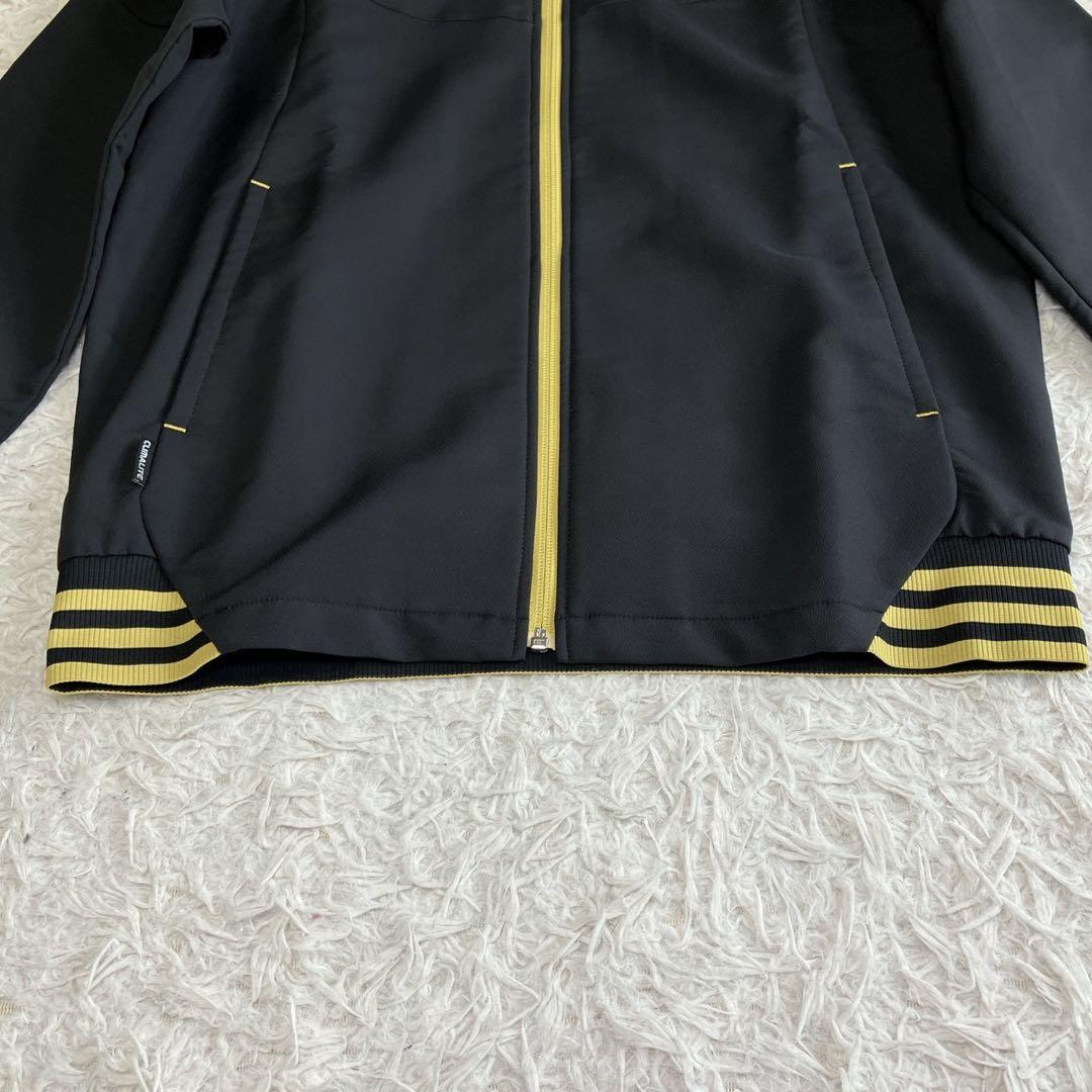 ◎極美品 アディダス 人気の黒×金 ジャージ上下セット L スポーツカジュアル