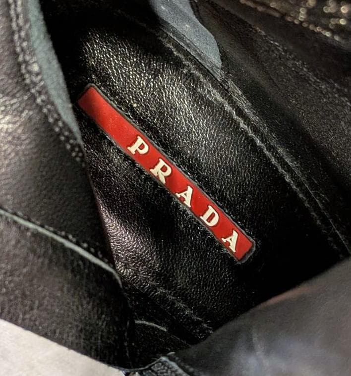 PRADA プラダ ショートブーツ レザー ツートン ブラック 37 レディース
