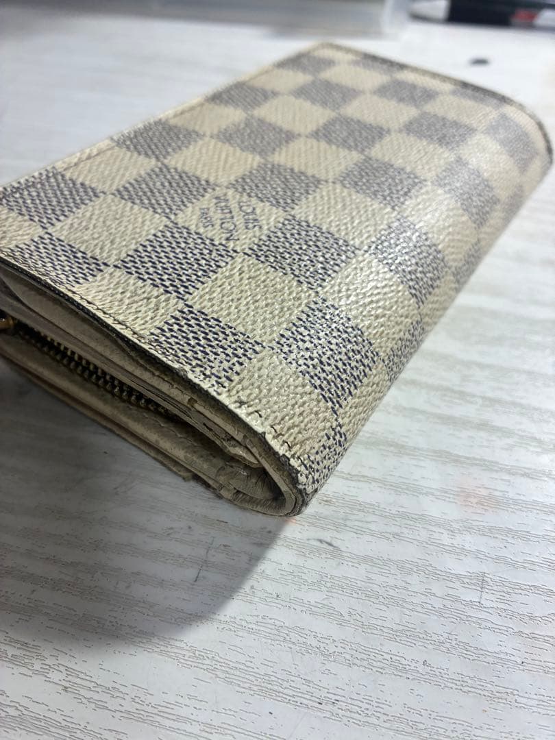 ルイヴィトン LOUIS VUITTON ダミエ アズール 二つ折り財布