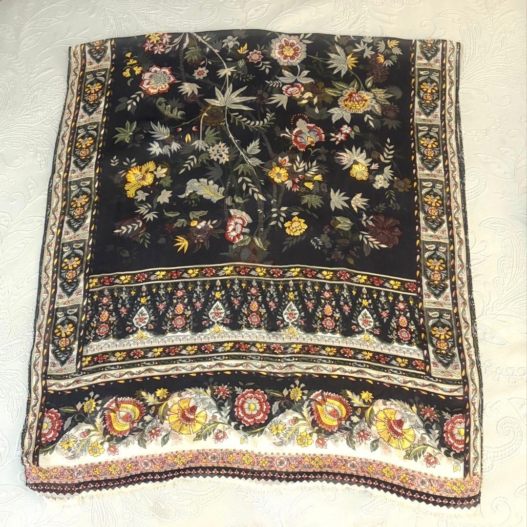 値下⭐︎ETRO 春夏 ストール シルク ペイズリー 柄 ボタニカル イタリア製