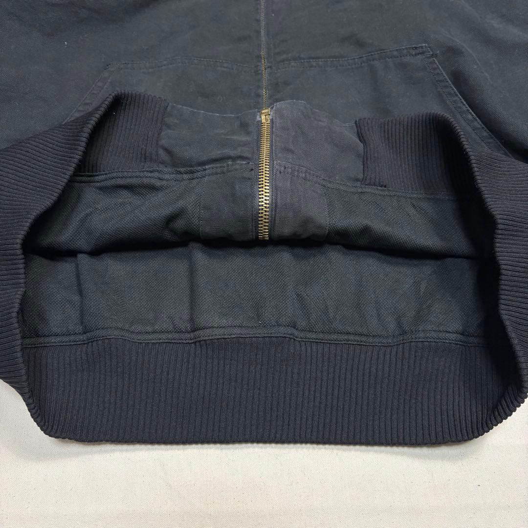Dickies ダックワークパーカー 企業ロゴ刺繍 ブラック 2XL フルジップ